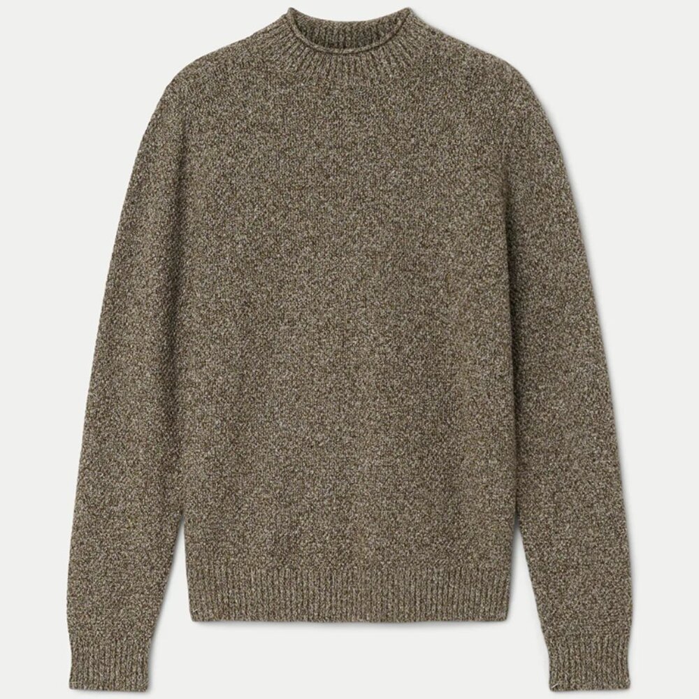Frank And Oak Unisex 100% Organic Cotton Mock Neck Sweater M Neutral